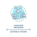 Language programs concept icon