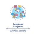 Language programs concept icon