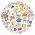 Language school for adult, kids. Children courses. English, Italian, Spanish, Japanese, Chinese, Arabic, German. Play
