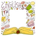 Language school for adult, kids. English courses, class.