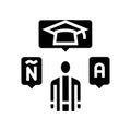 language skills primary school glyph icon vector illustration Royalty Free Stock Photo