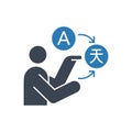 Language translation concept icon Royalty Free Stock Photo