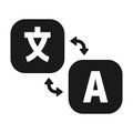 Language translation icon. Translate service vector illustration Royalty Free Stock Photo