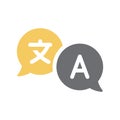 Language translation vector simple icon