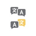 Language translation vector simple icon