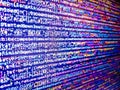 Language web pages, computers, network, web. Source abstract algorithm co. Developing programming binary code. Abstract computer Royalty Free Stock Photo