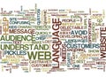 Language In Websites Do You Understand Pickles Text Background Word Cloud Concept