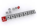 language word block on white Royalty Free Stock Photo