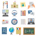 Languages education and school learning vector.