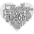 Languages / Tag Cloud / Word Cloud - LOVE - love feeling intimacy affection devotion