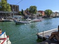 Languedoc water jousting tournament in southern France Royalty Free Stock Photo