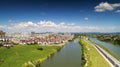 A bird`s eye view of rural town buildings in Langxi County, Anhui Province, China