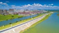 A bird`s eye view of rural town buildings in Langxi County, Anhui Province, China