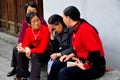Langzhong, China: Four Women Chatting Royalty Free Stock Photo