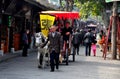 Langzhong, China: Horse Carriage on Wumiao Street