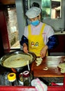 Langzhong, China: Woman Preparing Noodle Dough