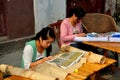 Langzhong, China: Women Doing Needlepoint Royalty Free Stock Photo