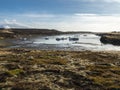 LangÃÂ¡rÃÂ³s river in BorgarfjÃÂ¶rÃÂ°ur in Iceland.