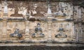 Lanna ancient wall in thai temple
