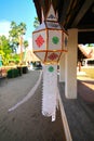 A lanna lamp at temple in chiangmai,Thailand Royalty Free Stock Photo