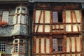 Lannion (Brittany): haÃÂ²f-timbered buildings Royalty Free Stock Photo