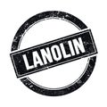 LANOLIN text on black grungy round stamp Royalty Free Stock Photo