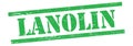 LANOLIN text on green grungy lines stamp Royalty Free Stock Photo