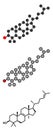 Lanosterol molecule. Investigated for treatment of cataract Royalty Free Stock Photo