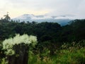 Lanscape of Costarrican Mountains. Breathtaking scene of a rainforest. Royalty Free Stock Photo