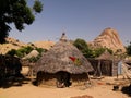 Lanscape with Mataya village of sara tribe people, Guera, Chad