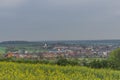 Lanscape near Kvasice village with green meadows and trees