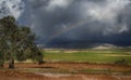 Lanscape Photo under the rain clouds Royalty Free Stock Photo