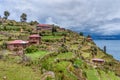 Lanscape at Taquile Island. lake Titicaca in Peru Royalty Free Stock Photo