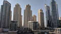 Lanscape view of skysrapers from Dubai Marina