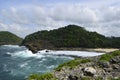 The lanscapes beach on rock Royalty Free Stock Photo