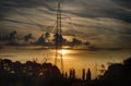 Landscapes at dawn with sunset and beautiful sky