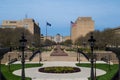 Lansing MI - May 6, 2023: Capital complex from the steps of the Michigan Capitol Building