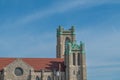 Lansing MI - May 6, 2023: Skyline view of St. Mary Cathedral