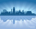 Lansing Michigan city skyline vector silhouette Royalty Free Stock Photo