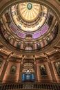 Interior View Of Michigan State Capitol Rotunda In Vertical Orientation Royalty Free Stock Photo