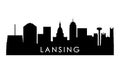 Lansing skyline silhouette.