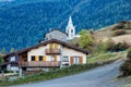 Lanslevillard with St. Michaels Church in the Provence Alpes, France Royalty Free Stock Photo