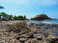 LANTA ISLAND a wondrous place, the back stone and lighthouse in background Royalty Free Stock Photo