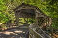 Lanterman Falls Covered Bridge Royalty Free Stock Photo