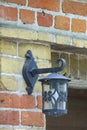 The Lantern On A Brick Wall Royalty Free Stock Photo