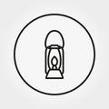 Lantern. Camping. Icon. Vector. Editable Thin line. Universal