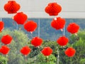 Lantern Chinese New Year closeup during Chinese New Year festival. Royalty Free Stock Photo