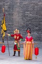 Lantern dancer at North Gate of Shuncheng Wall, Xian, China