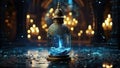 lantern on a dark background