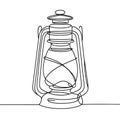 A lantern is drawn in a black and white style Royalty Free Stock Photo